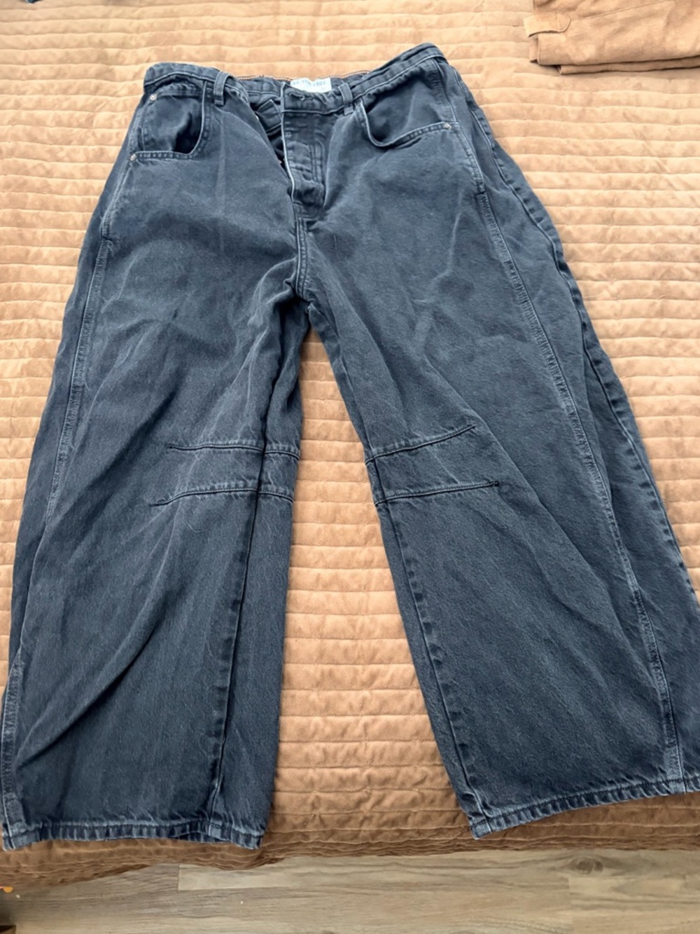 We The Free Women's Dark Gray Wide Leg Ankle Jeans
